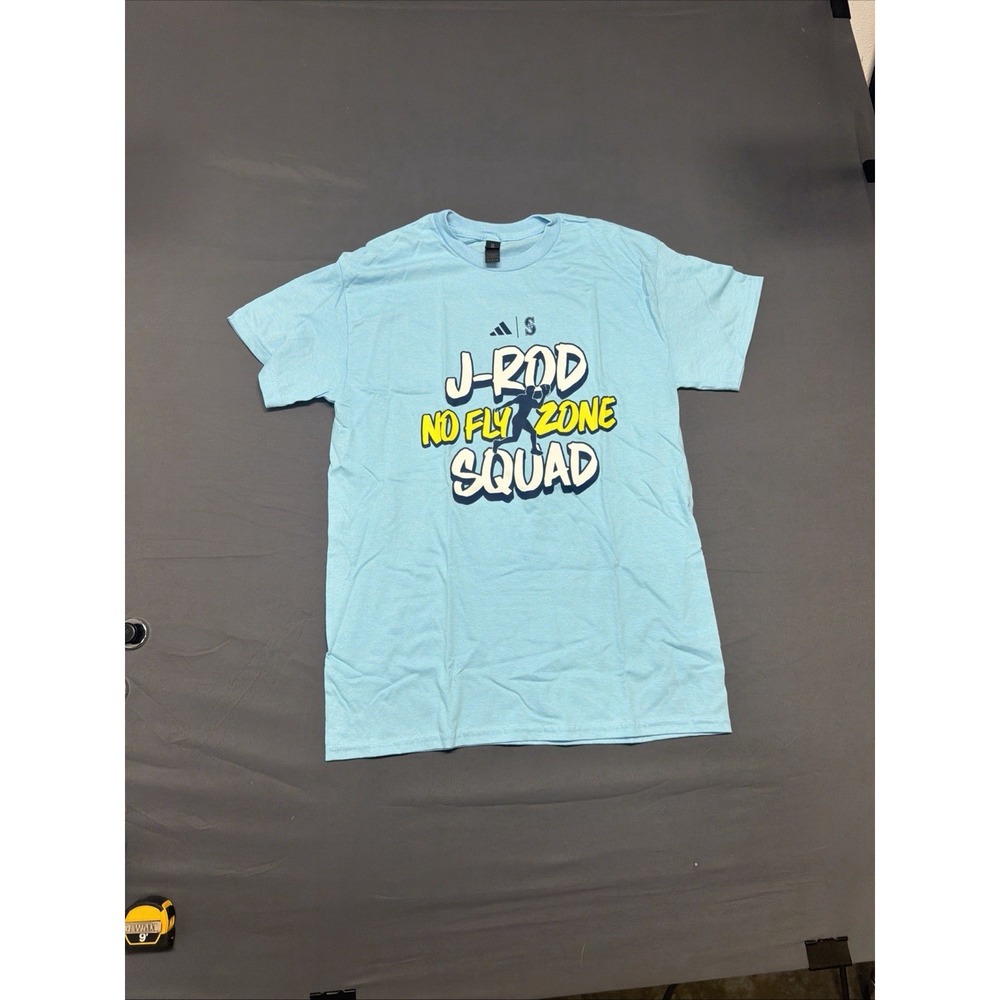 Mariners J-Rod Squad No Fly Zone Men's Size M Blue Short Sleeve T-Shirt Adidas L